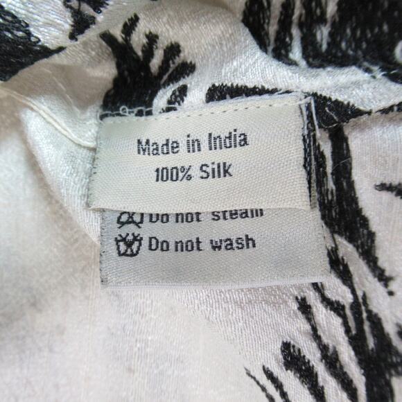 SUNO Dress Womens Size 2 Cream Black Floral Embroidered Quiet Luxury Rich Girl - Picture 11 of 12